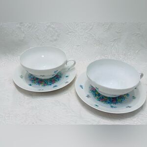 Rosenthal Garland Romance
Multicolor Studio Line Set of 2
Cups Saucers 1950's